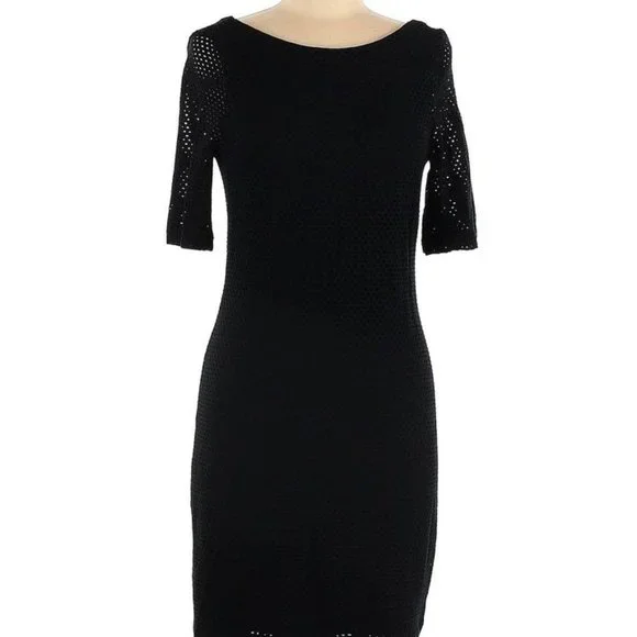 Banana Republic - Womens NEW (0P) Black Eyelet Scoop Back Dress Banana Republic - Womens NEW (0P) Black Eyelet Scoop Back Dress